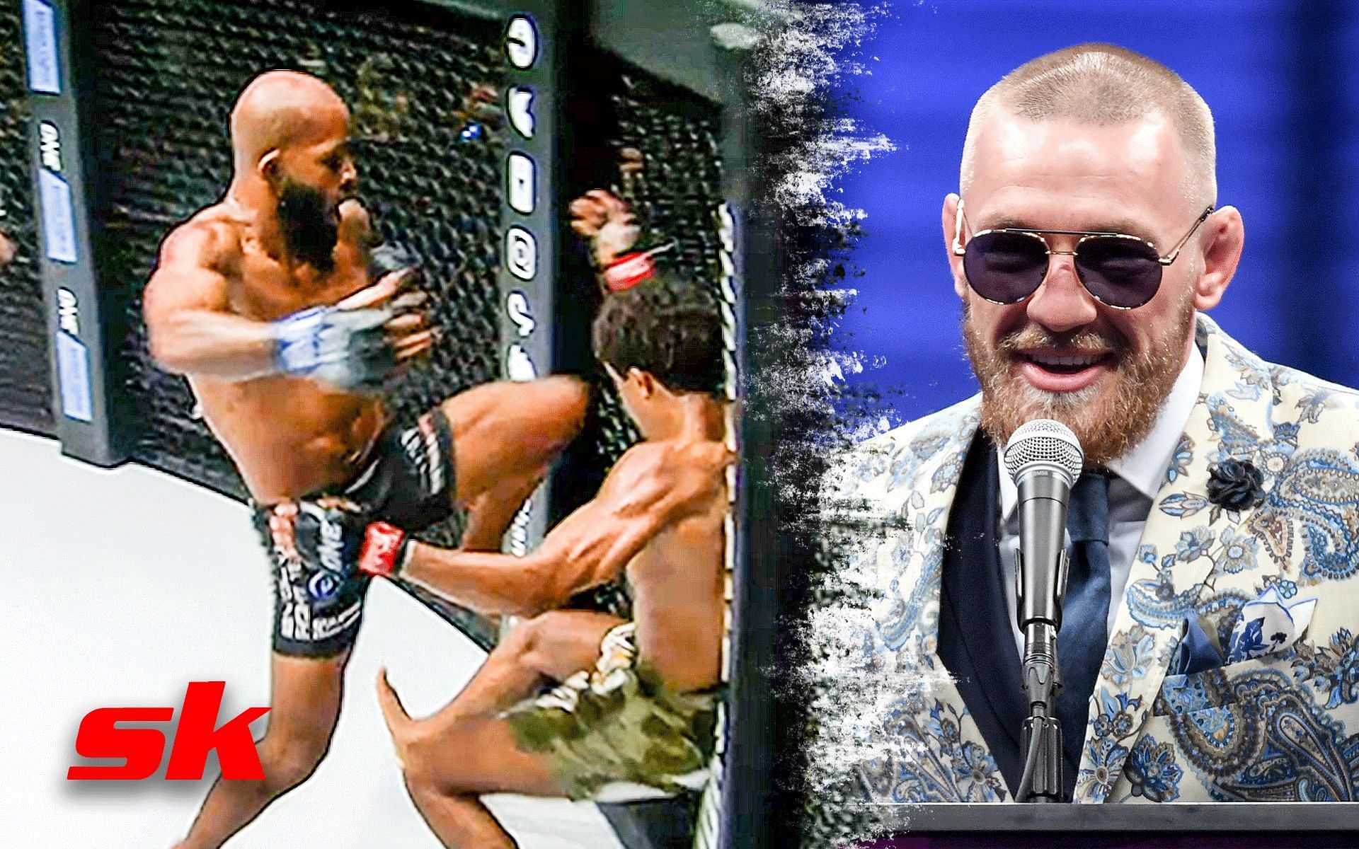 Demetrious Johnson vs. Adriano Moraes 2 (L) (via @sherdog.com), Conor McGregor (R) 