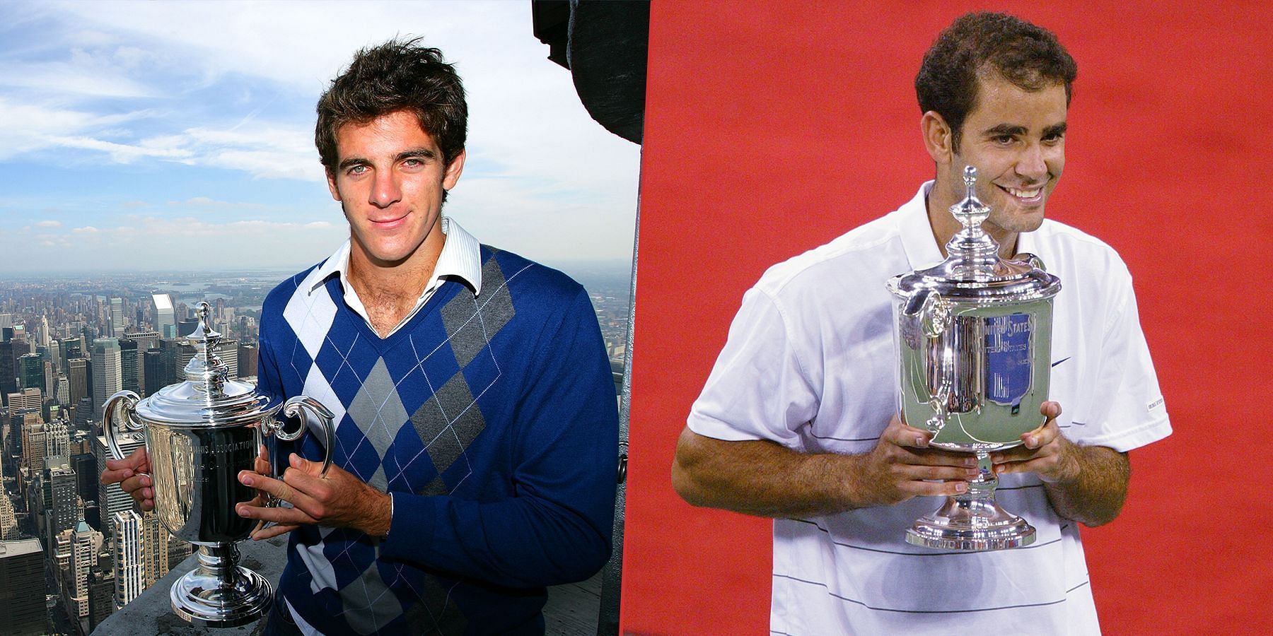 Juan Martin Del Potro (left) and Pete Sampras are two of the youngest US Open winners.