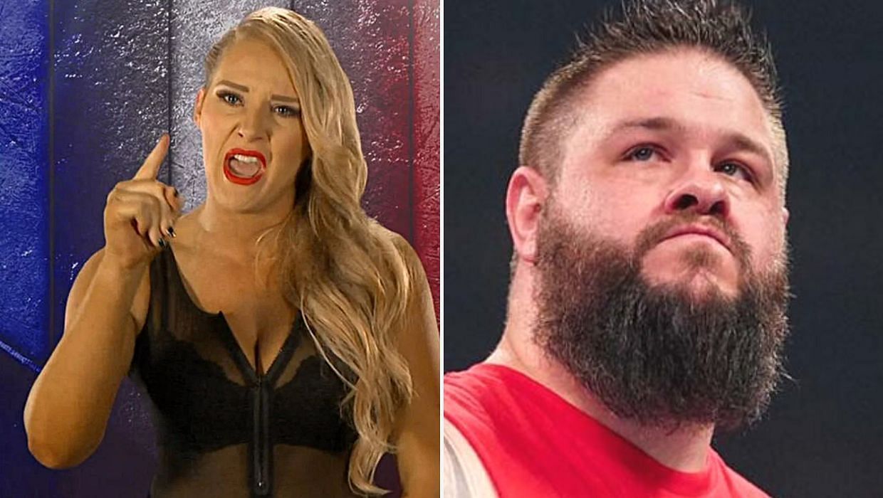 Lacey Evans/Former Universal Champion Kevin Owens