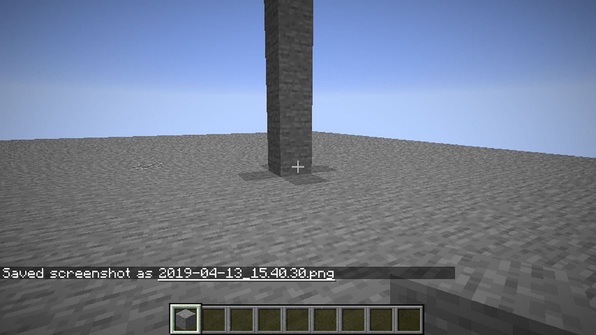 I grattacieli possono segnare il percorso di un giocatore (immagine tramite Mojang Bug Report)