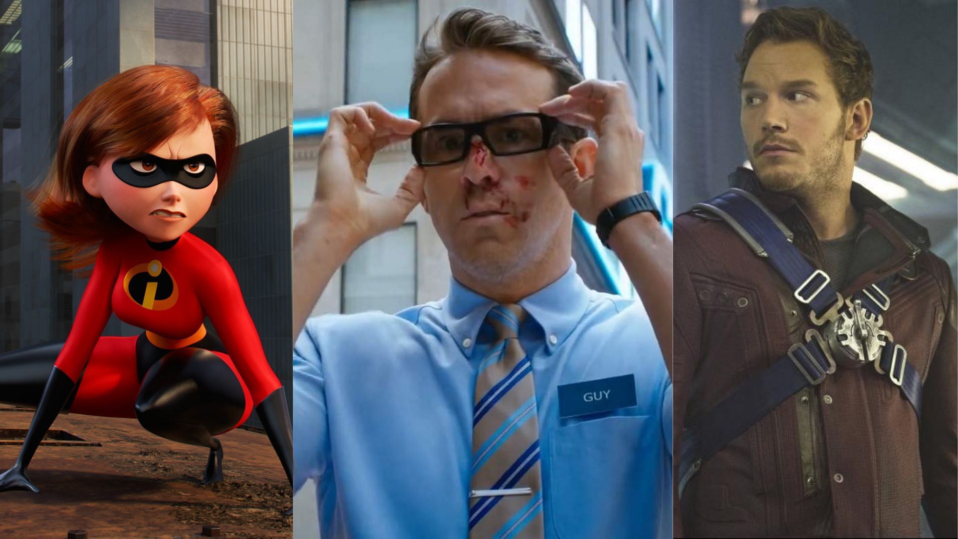 The Incredibles, Free Guy, Guardians Of The Galaxy (Images via IMDb)