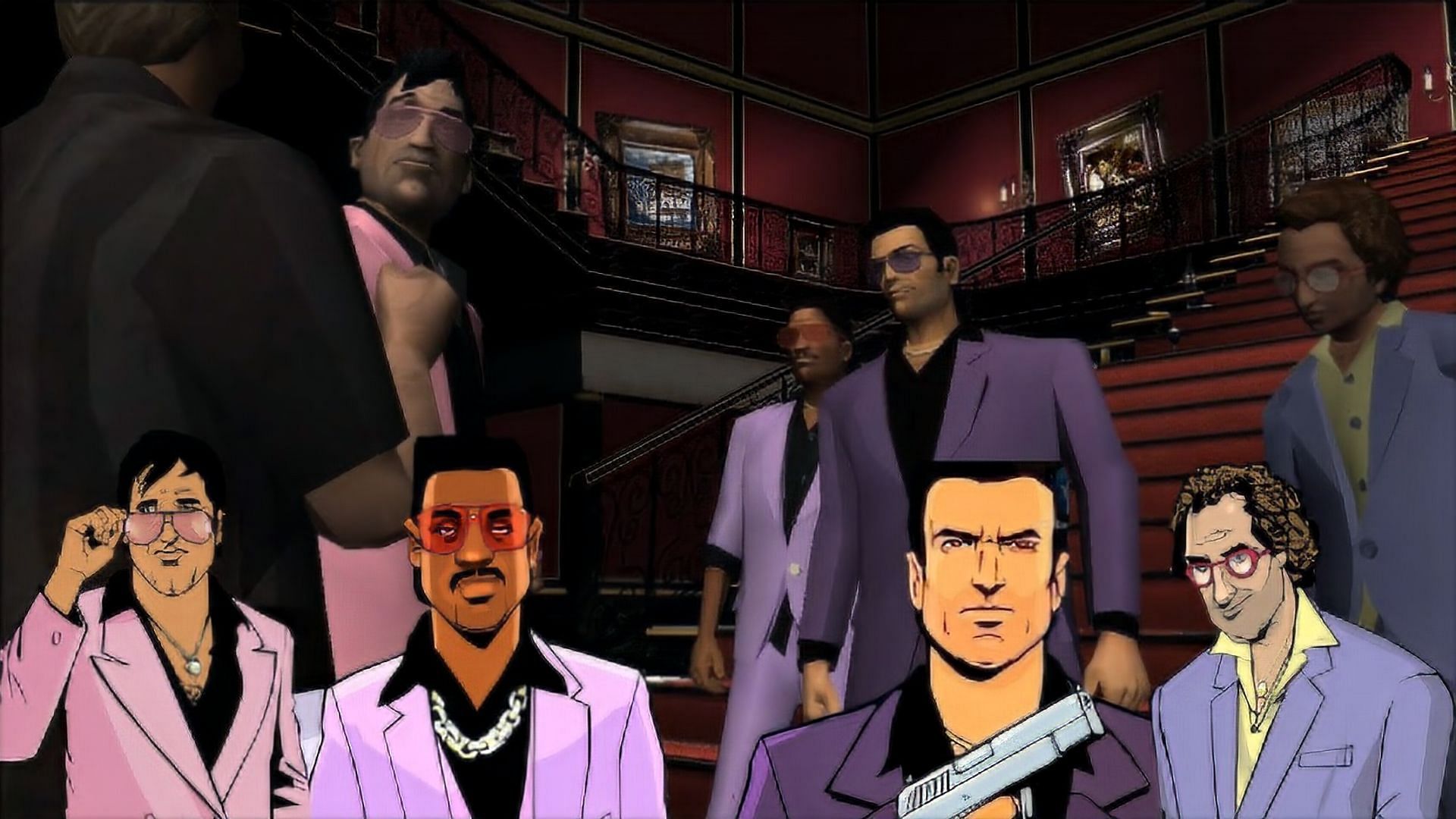 Gangs and mobs in Vice City were quite memorable (Image via YouTube/Cleoude)