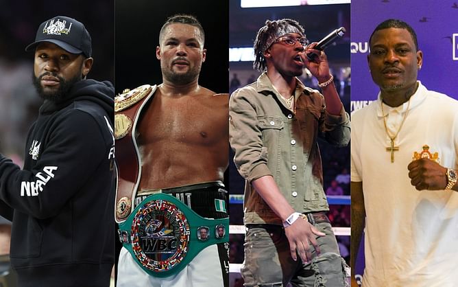 "Let's go" - Joe Joyce, Don Moore, Friyie, and others react to Floyd Mayweather flexing his skating skills
