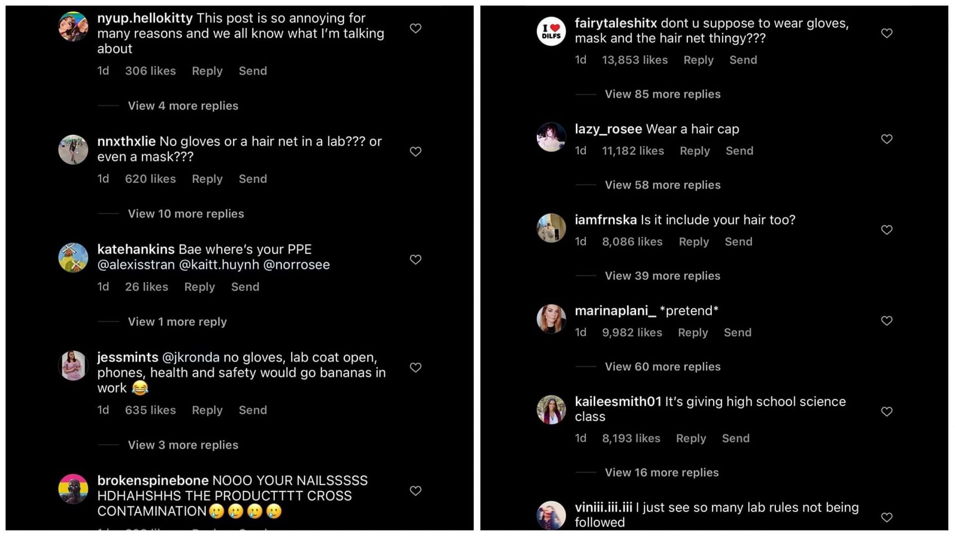 Comments on Kylie Jenner&#039;s post (Image via @defnoodles/Instagram)