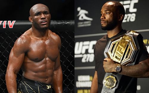 Kamaru Usman (L) is eager to face Leon Edwards in England in their trilogy fight [Credits: @leonedwardsmma/instagram,GettyImages]