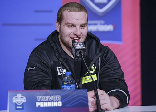 Saints rookie OL Trevor Penning at the NFL Combine