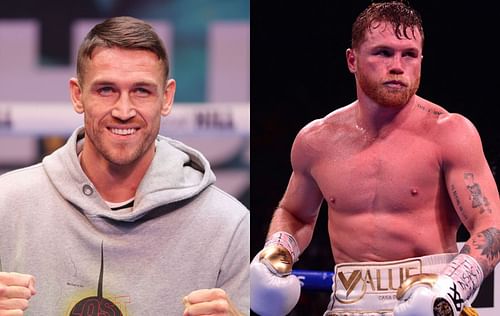 Callum Smith (left) and Canelo Alvarez (right)