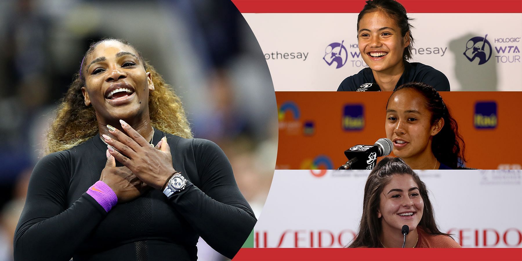 Emma Raducanu, Leylah Fernandez and Bianca Andreescu spoke highly of Serena Williams
