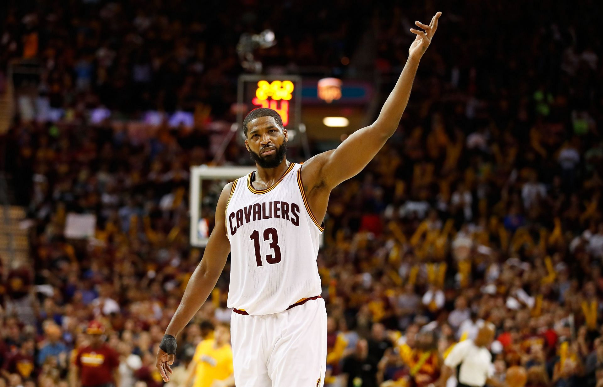 Tristan Thompson with the Cleveland Cavaliers during the 2017 NBA Finals