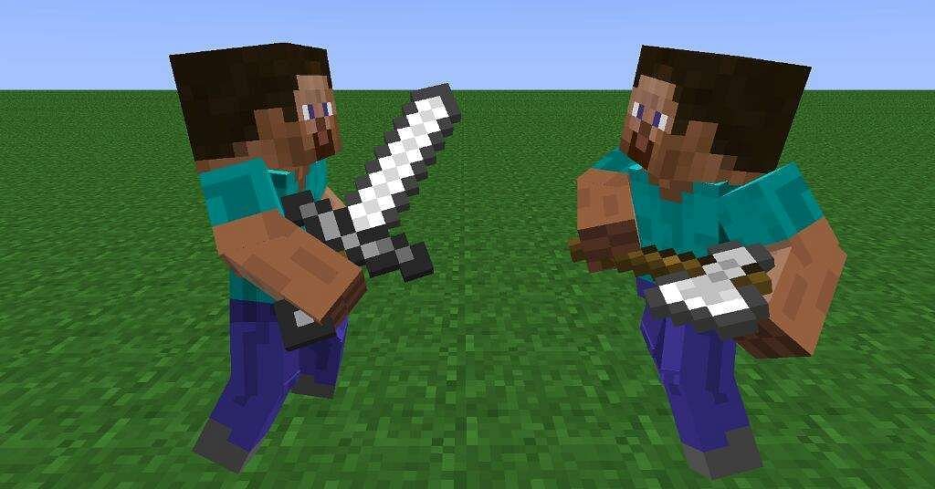 Axe vs. sword (Image via Amino Apps)