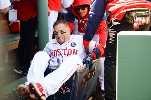 MVazquez celebrating a home run in style