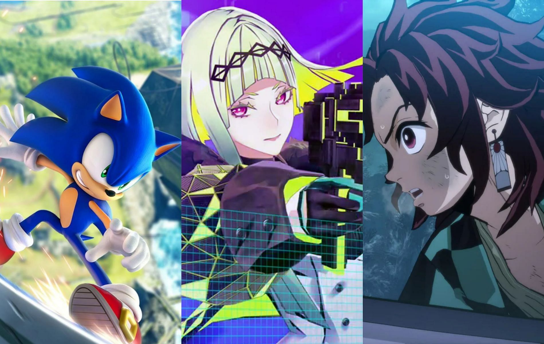  SEGA has already confirmed the list of games that fans can look forward to at Gamescom 2022 (Images via Sonic Frontiers, Soul Hackers 2, and Demon Slayer -Kimetsu no Yaiba- The Hinokami Chronicles)