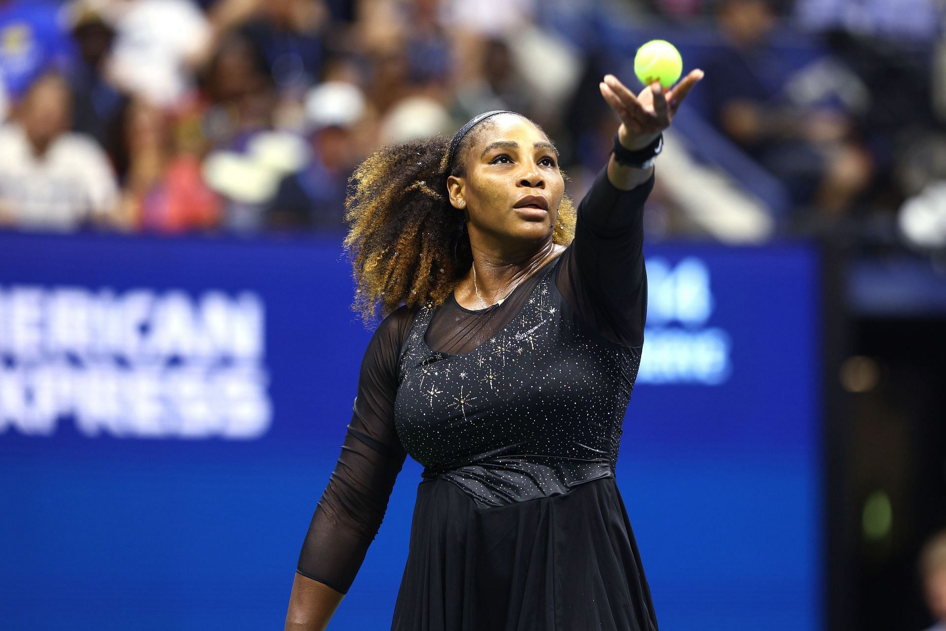 Serena Williams in action at the 2022 US Open