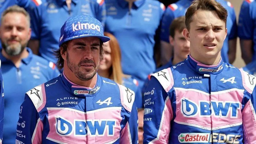 Oscar Piastri (right) may not replace Fernando Alonso (right) at Alpine F1