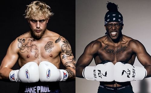 Jake Paul (left), KSI (right) - Images via @jakepaul and @misfitsboxing on Instagram