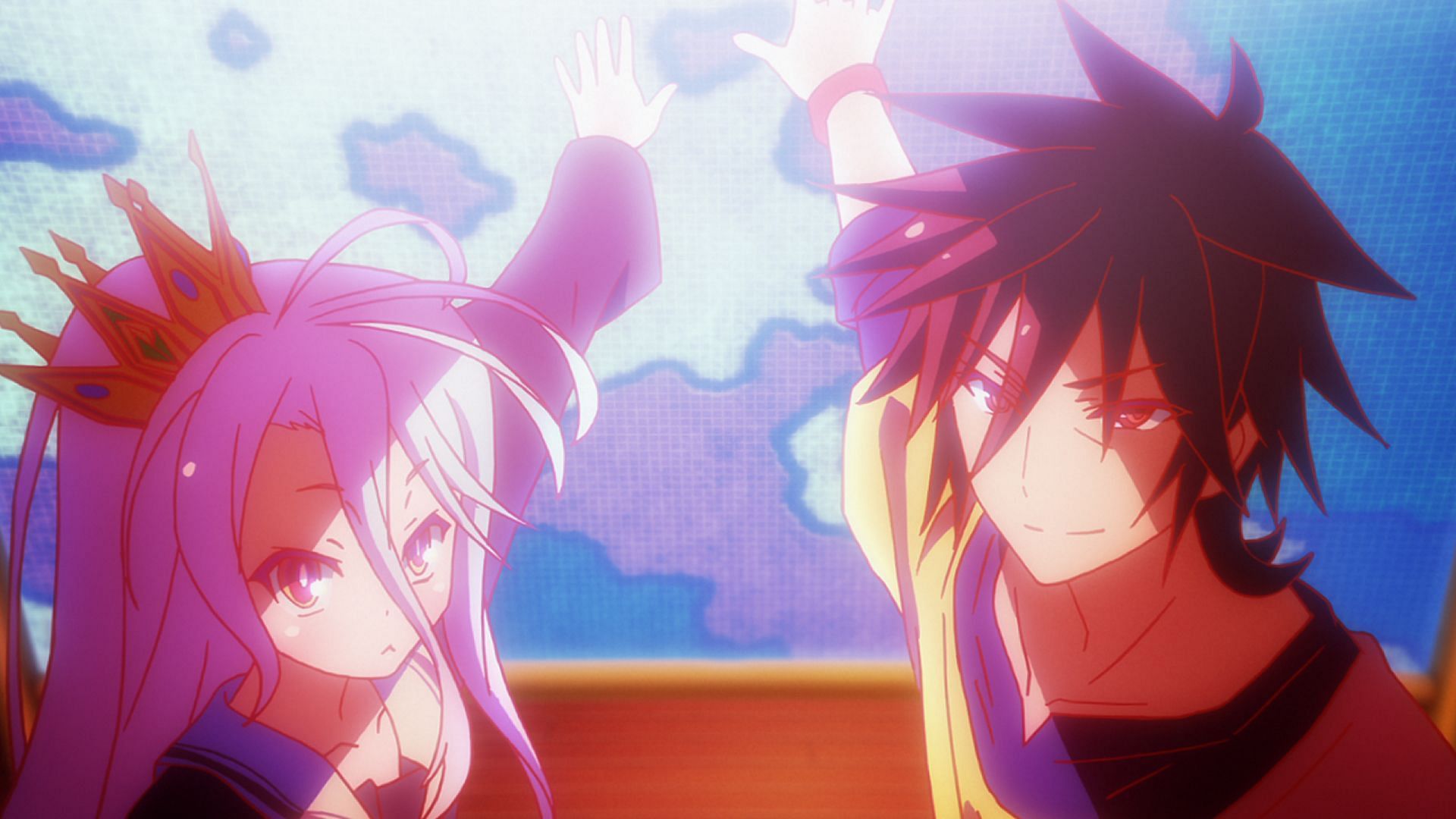 Sora and Shiro as seen in the show (Image via Studio Madhouse)