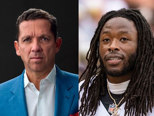 Lawyer Tony Buzbee (l) and Saints running back Alvin Kamara (r)