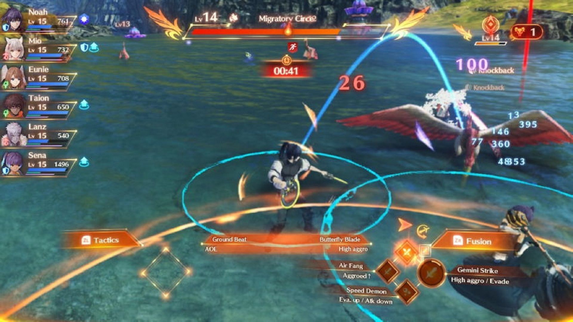 Combat in Xenoblade Chronicles 3 (Image via Nintendo)