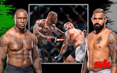 (L-R) Mohammed Usman, Usman vs. Pauga, Zac Pauga [Images via ufc.com and @ufc on Instagram]