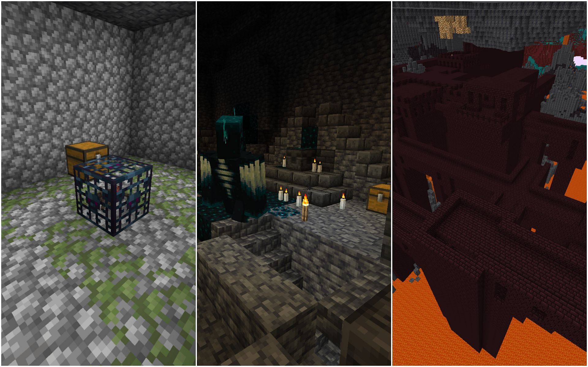 Some structures generate iron, gold, and diamond horse armors (Image via Mojang)
