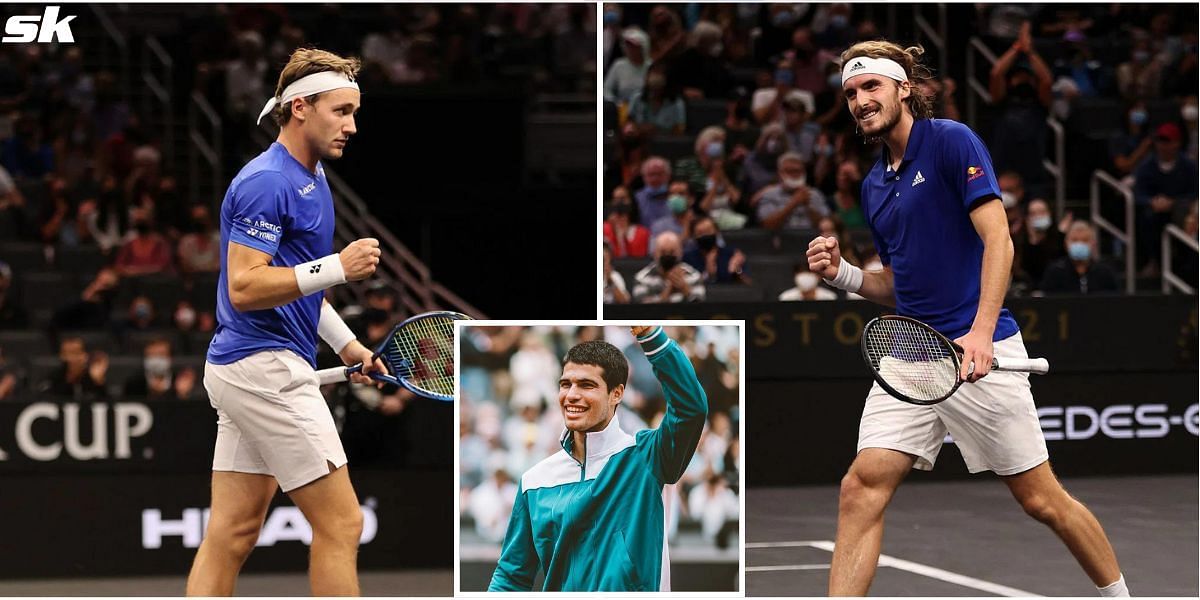 Casper Ruud (L) and Stefanos Tsitsipas complete Team Europe&#039;s Laver Cup line-up