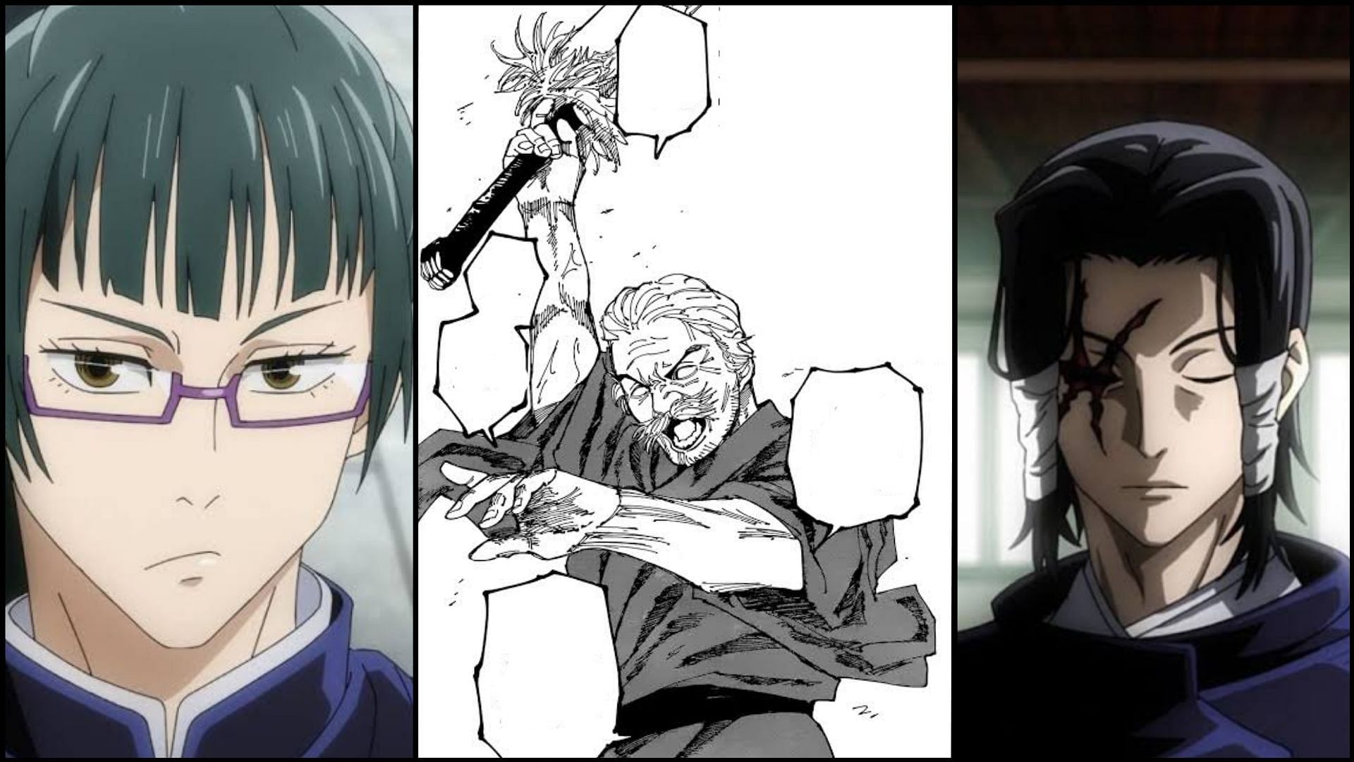 Maki, Daidou and Noritoshi in Jujutsu Kaisen (Image via Sportskeeda)