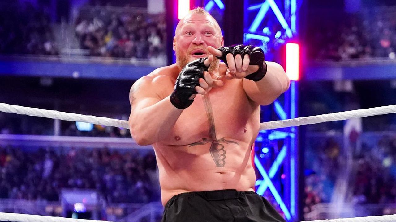 Brock Lesnar competed in a brutal match with Roman Reigns