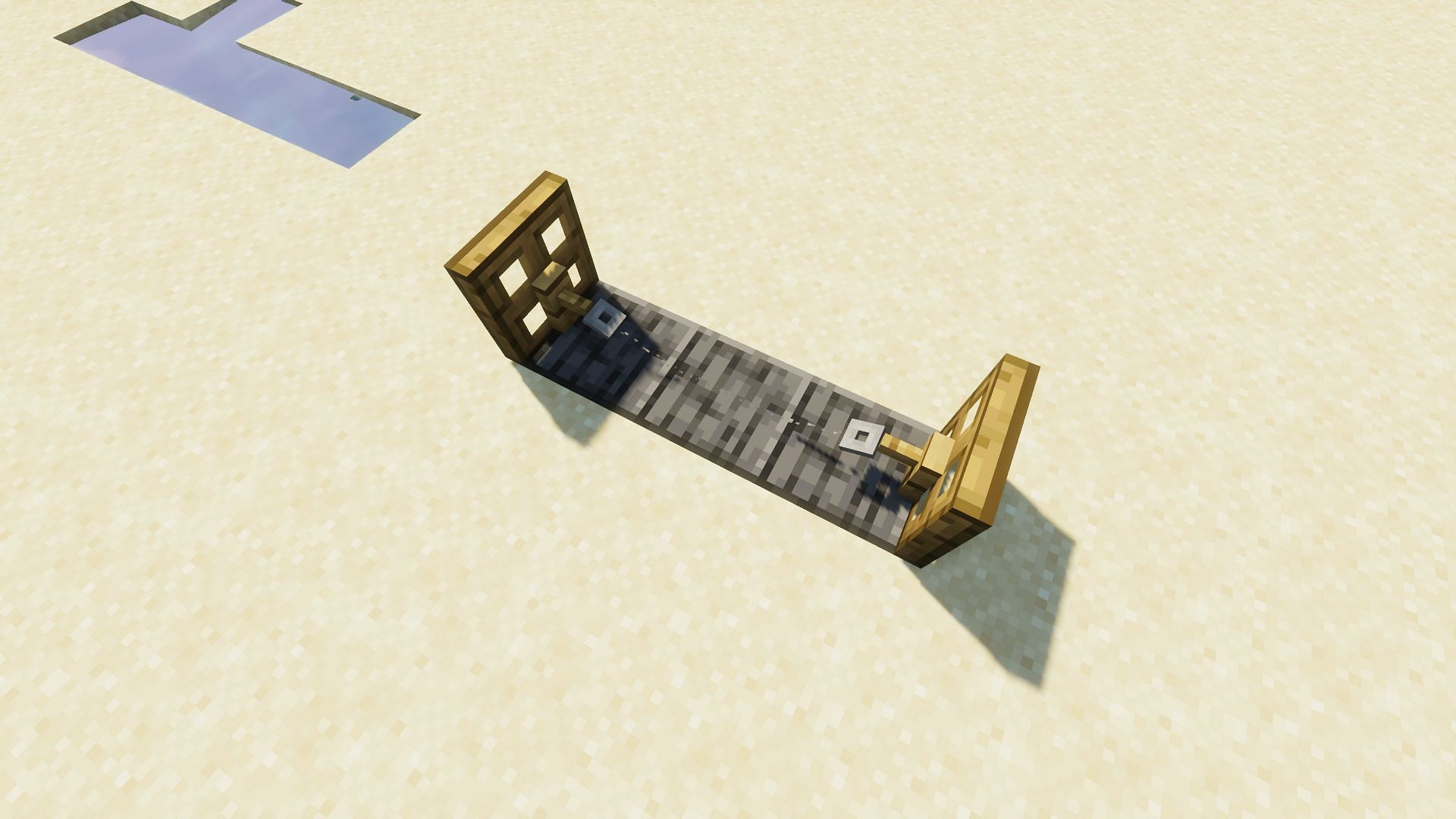 Setup vereist om trip wire hooks te dupliceren (Afbeelding via Minecraft)