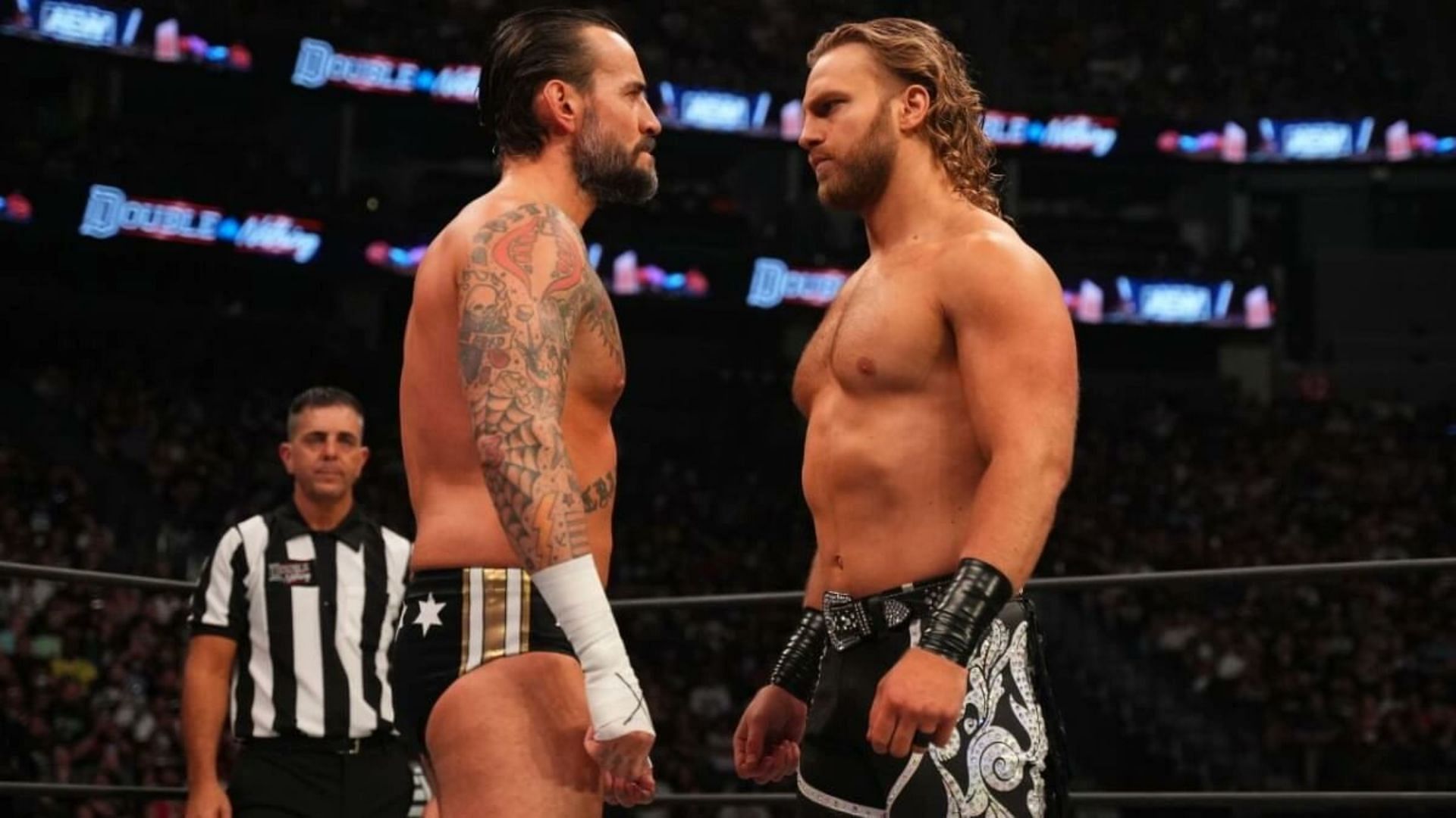 CM Punk and Hangman faced each other at Double or Nothing