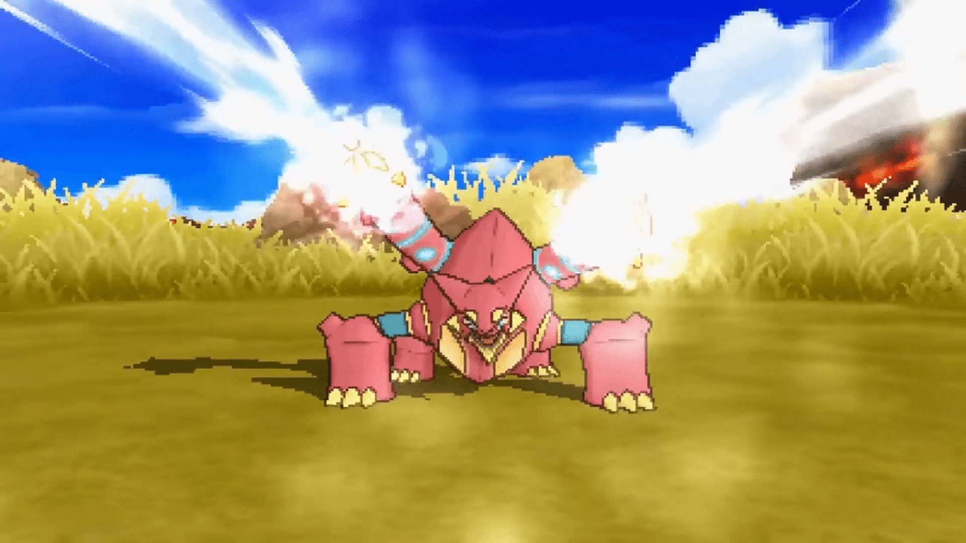 Volcanion attacks with Steam Eruption (Image via Game Freak)