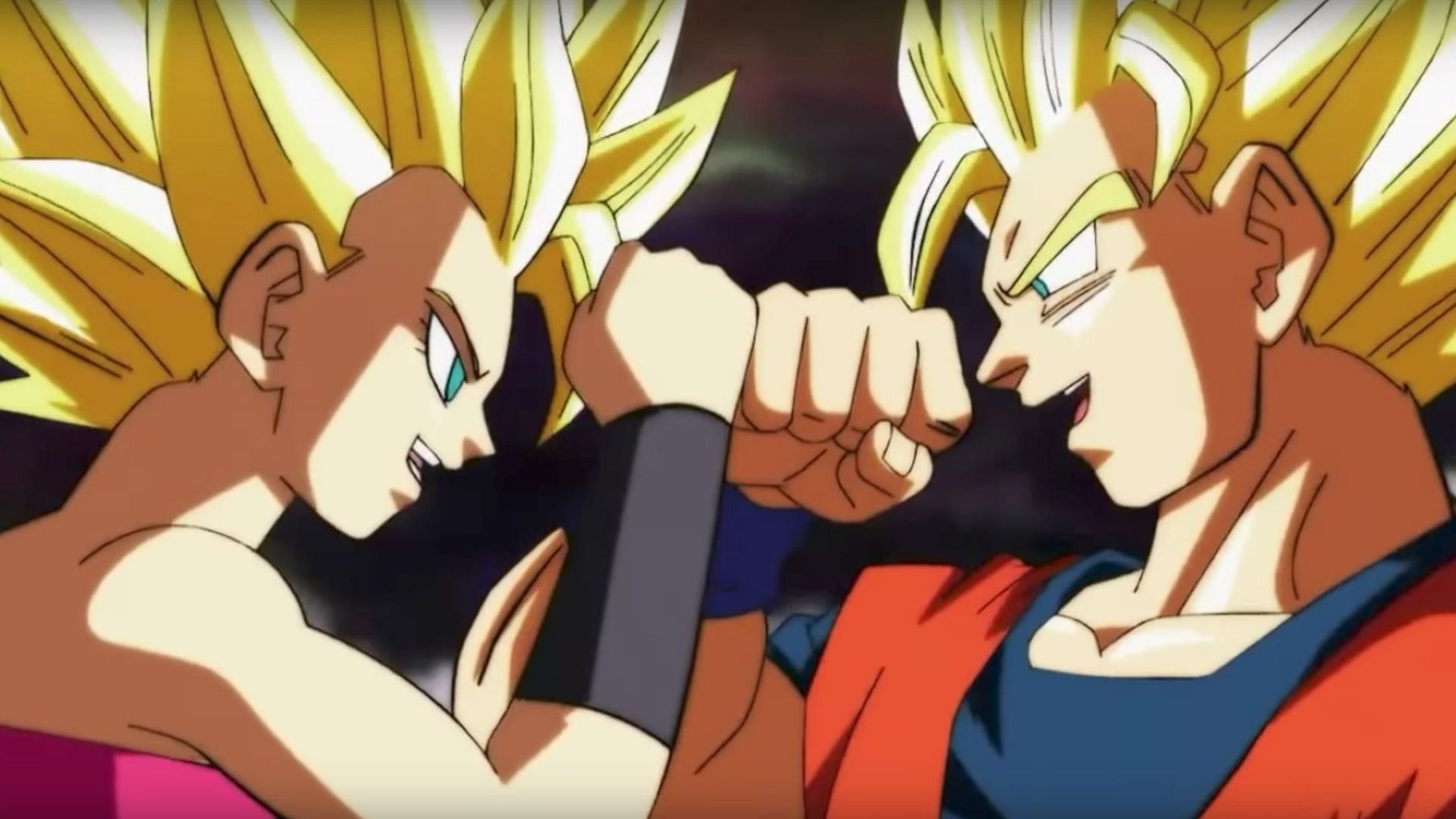 Goku is more like a mentor to Caulifla (Image via Toei Animation)
