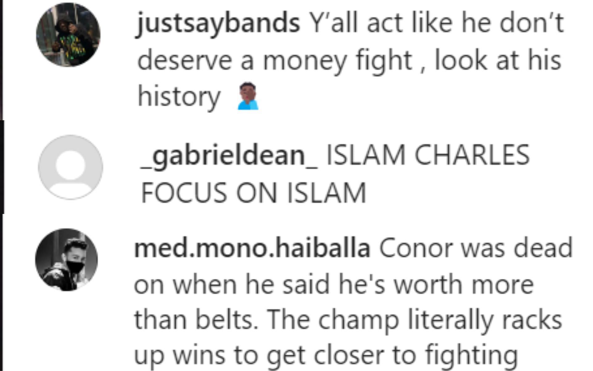 Fans reacted to Oliveira&#039;s comments ahead of his fight with Makhachev (via The Mac Life&#039;s Instagram)