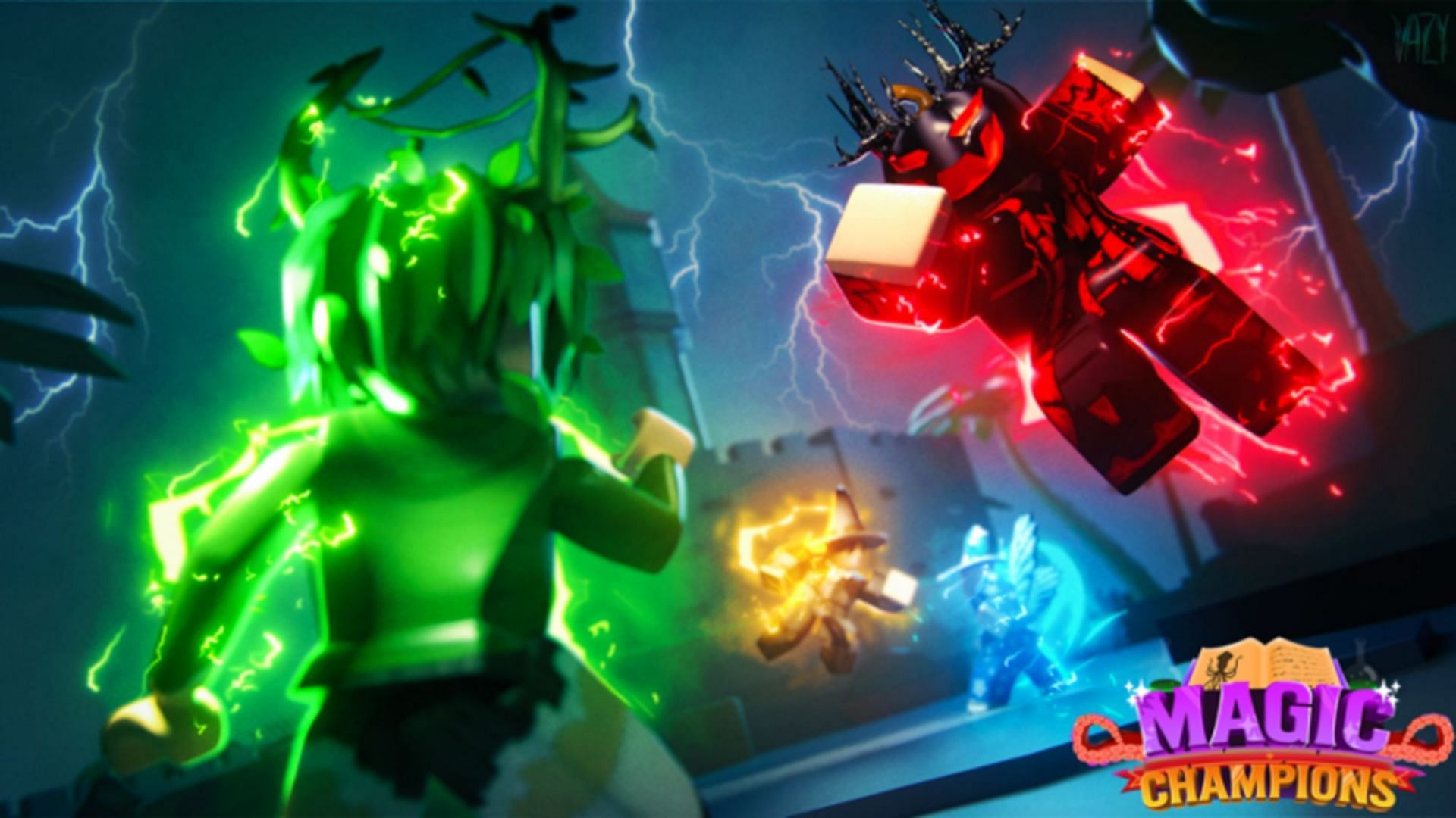 Cast spells as a wizard in this game (Image via Roblox)