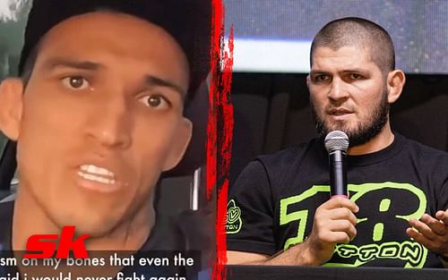 Charles Oliveira (left), Khabib Nurmagomedov (right) [Images courtesy of James Lynch on YouTube & @khabib_nurmagomedov on Instagram]