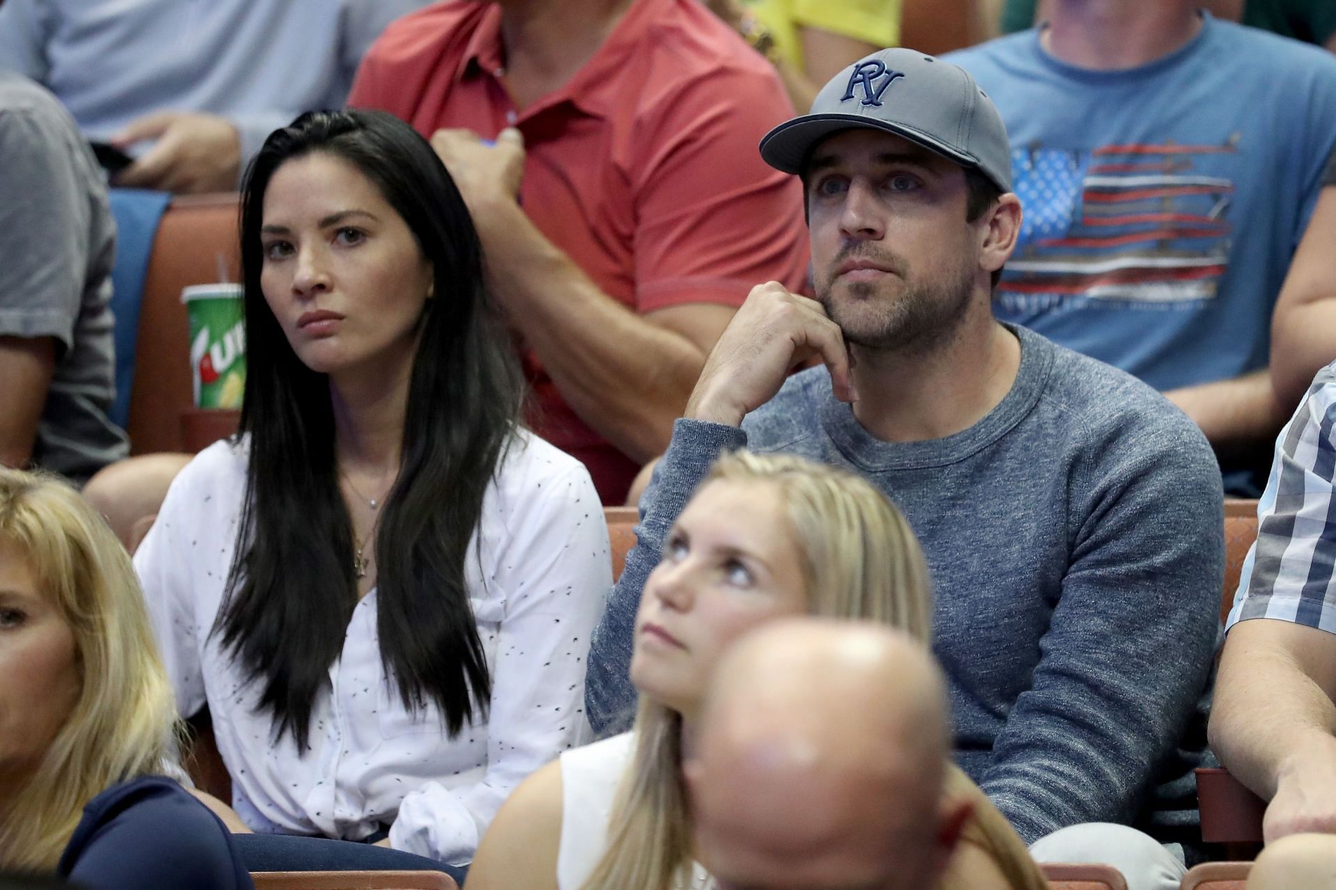 Aaron Rodgers spotted attending an NCAA Basketball game along with ex-girlfriend Olivia Munn