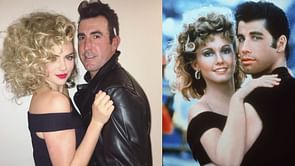 All-Star Justin Verlander and wife Kate Upton recreate an iconic 'Grease' moment as a special tribute to Olivia Newton-John