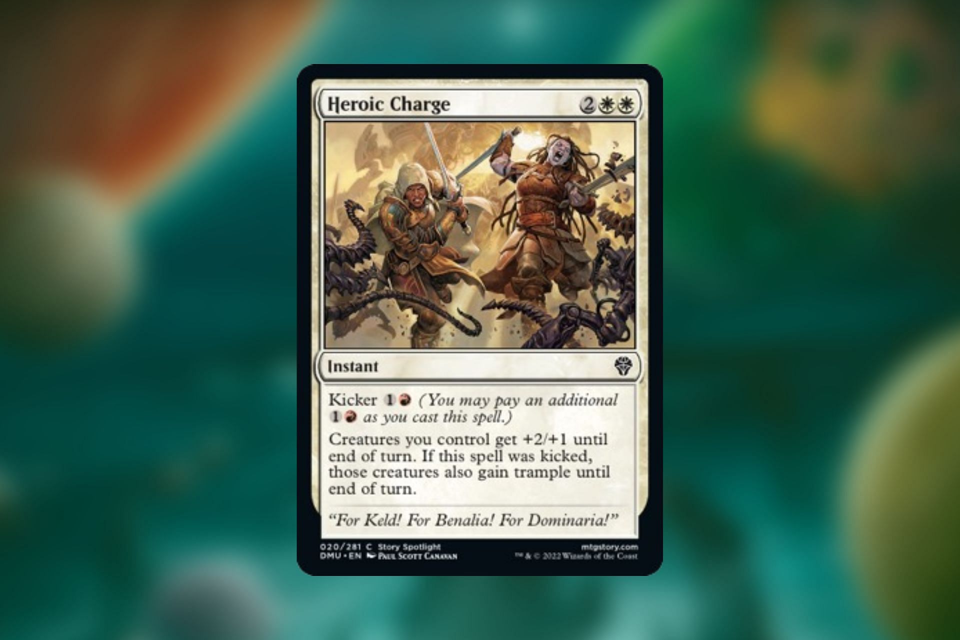 Heroic Charge is a great buff spell (Image via Wizards of the Coast)