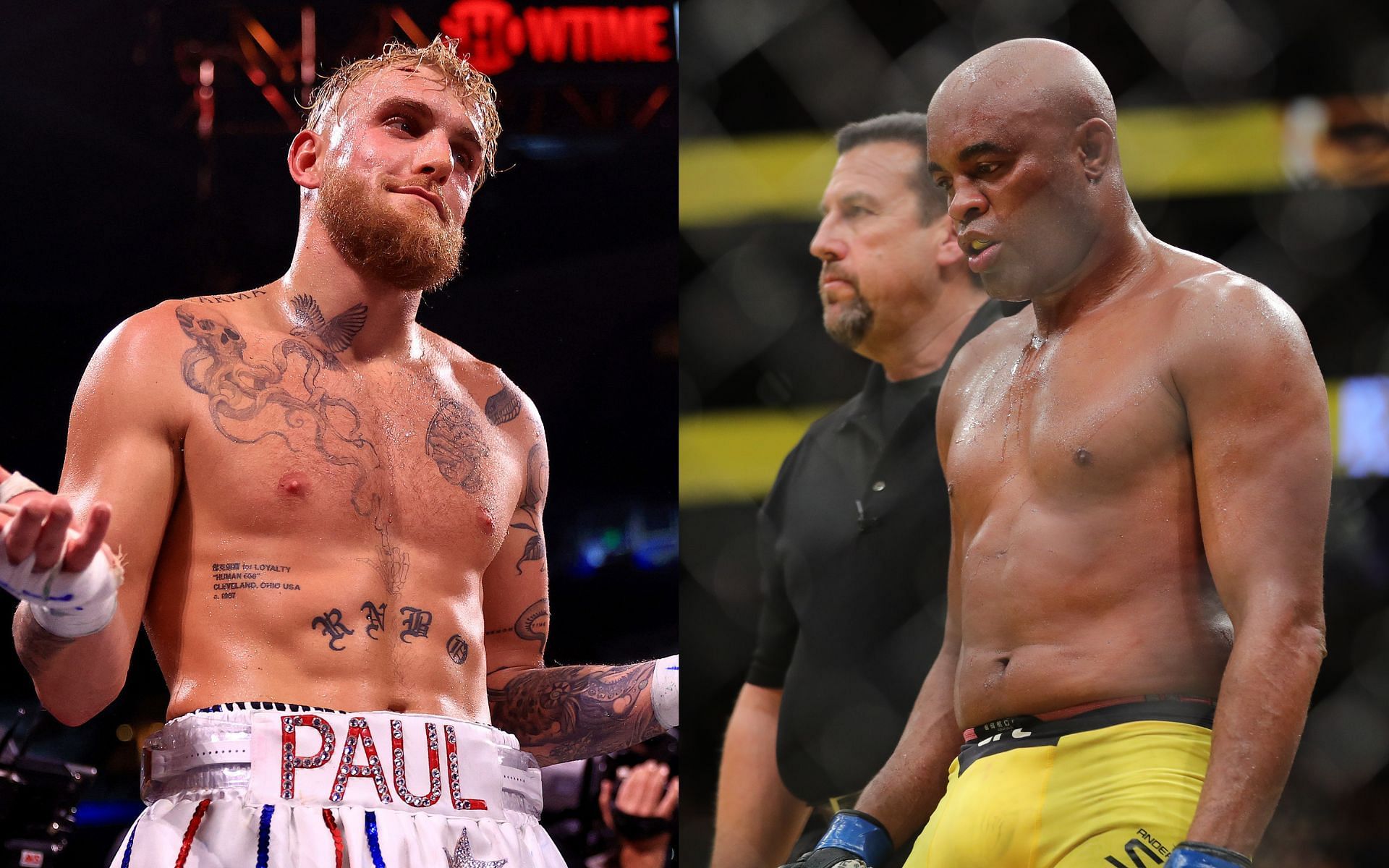 Jake Paul (left) and Anderson Silva (right) (Image credits Getty Images)