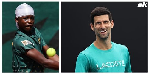 Siyabonga Jaca and Novak Djokovic