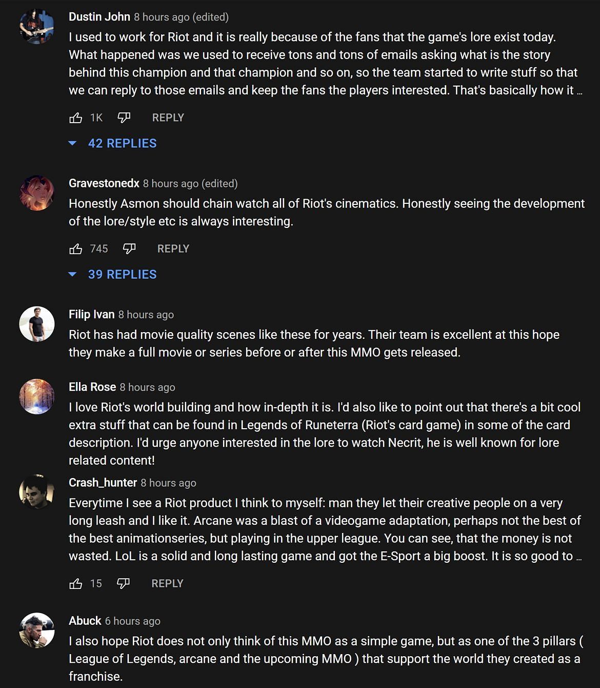 Fans in the YouTube comments section reacting to the streamer&#039;s thoughts (Images via Asmongold Clips/YouTube)