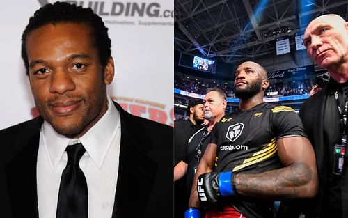 Herb Dean (L) revealed that people were in shock at the Vivint Arena after Leon Edwards' KO on Usman at UFC 278 in Utah