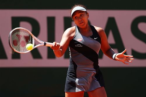 Naomi Osaka in action at the 2021 French Open