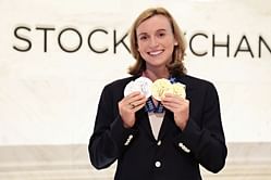 What is Katie Ledecky chocolate milk story while swimming?