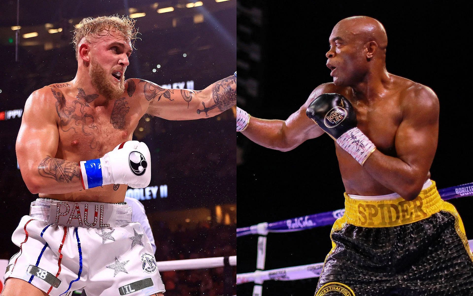 Jake Paul (left) and Anderson Silva (right)