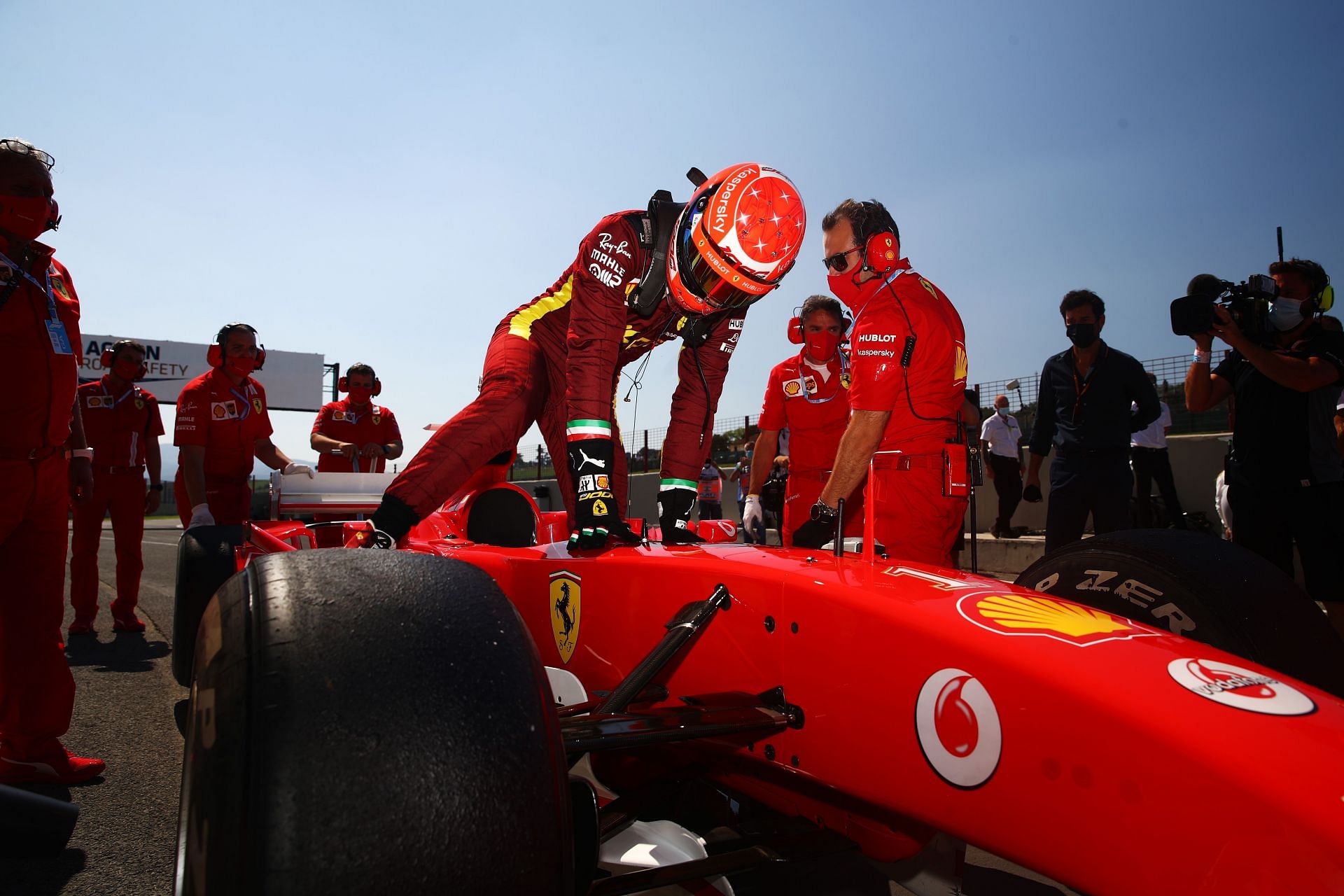 F1 Grand Prix of Tuscany - Mick Schumacher drives his father&#039;s Ferrari.