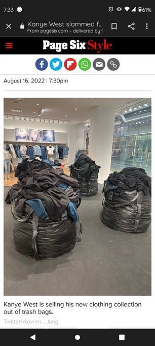 This gotta be a social experiment”: Netizens slam Kanye West for selling  Yeezy Gap collection out of trash bags