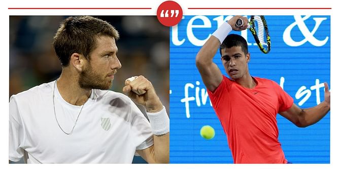 "I feel like I need to get him when he's young, he's gonna keep raising his level" - Cameron Norrie after beating Carlos Alcaraz in Cincinnati Open quarterfinals