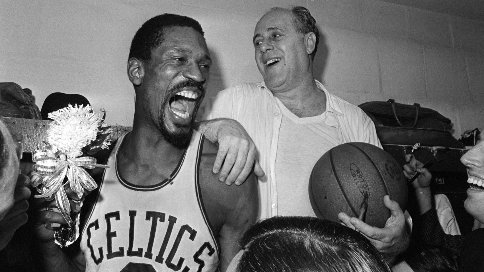 Bill Russell, and Red Auerbach, right.