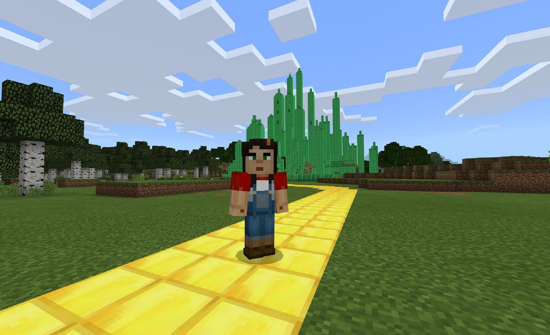 The Wizard of Oz&#039;s Emerald City was recreated as part of an Education Edition build challenge (Image via Mojang)
