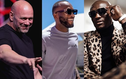 (L-R) Dana White, Leon Edwards, Kamaru Usman [Images via @leonedwardsmma and @usman84kg on Instagram]